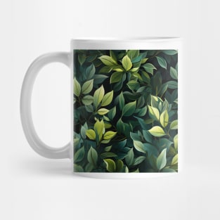 Green Leaves Pattern 11 Mug